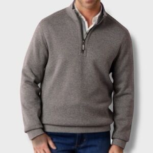 Tommy Bahama Reversible Half Zip-Up Sweater | 3XL | Gray + Blue | $35.00